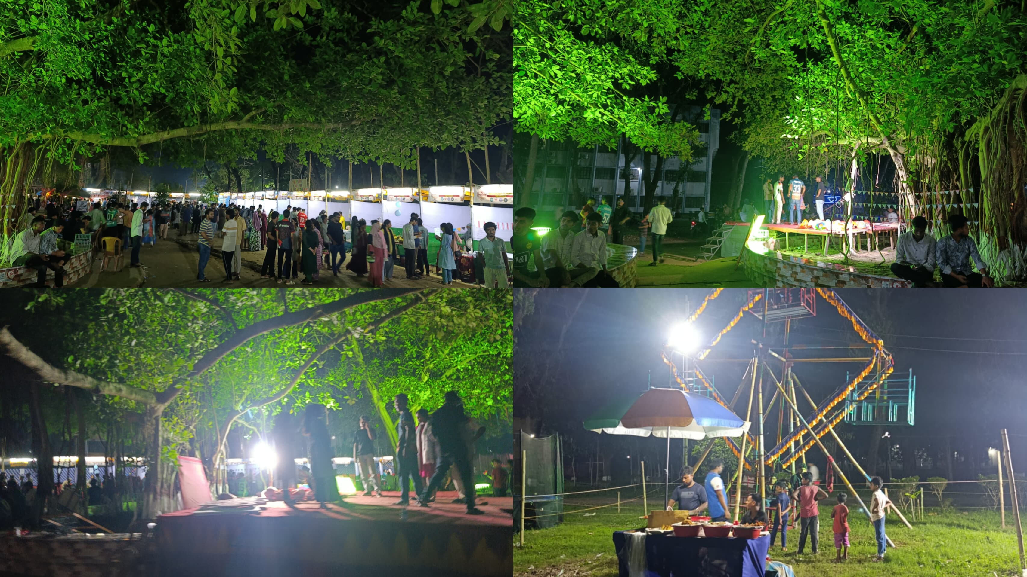 সরকারের নিষেধাজ্ঞা সত্ত্বেও সন্ধ্যা ৭টার পর পূর্ণ আলোকসজ্জায় ইবিতে চলছে মেলা