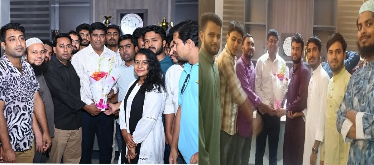 নবনিযুক্ত কুবি উপাচার্যকে শাখা ছাত্রদল ও ছাত্রশিবিরের শুভেচ্ছা