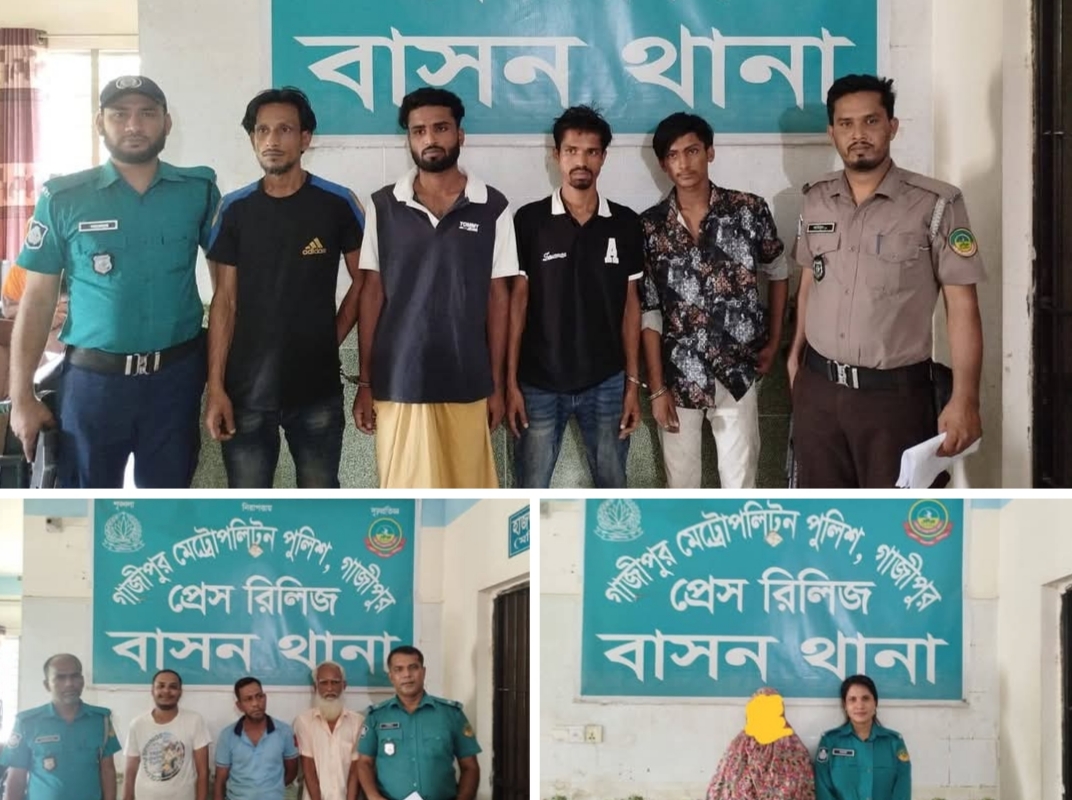 পুলিশের বিশেষ অভিযানে কুখ্যাত ছিনতাইকারীসহ ৮ জন গ্রেফতার, আদালতে প্রেরণ