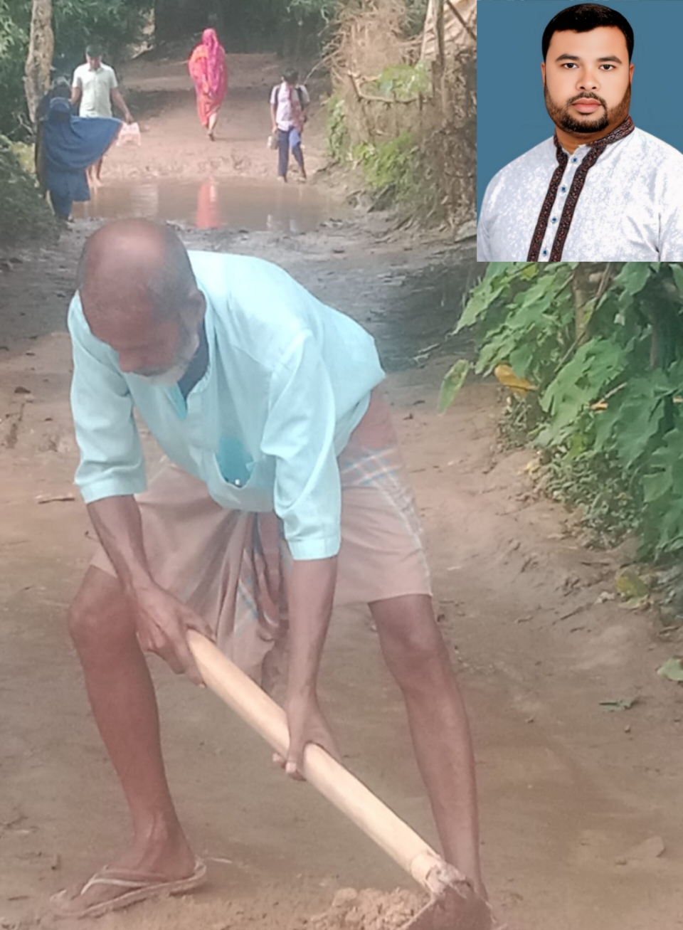 দক্ষিণ বড়দল ইউনিয়নে নিজ অর্থায়নে রাস্তা মেরামত করলেন হাজী মোঃ সবুজ আলম