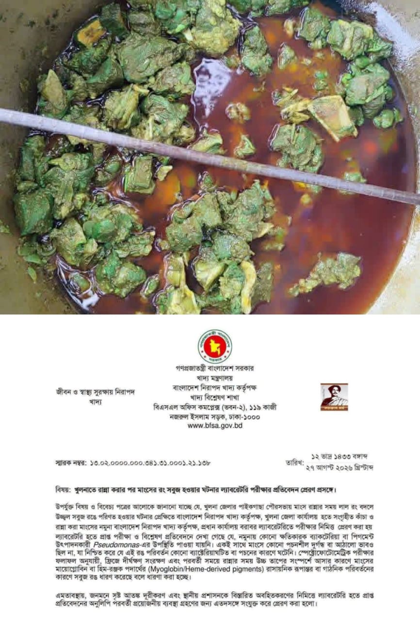 ল্যাব রিপোর্টে পাইকগাছার সেই ‘আলোচিত মাংস’ রহস্যের অবসান